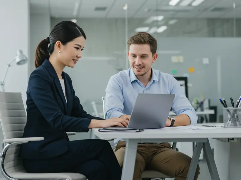 Professional development team working in secure environment
